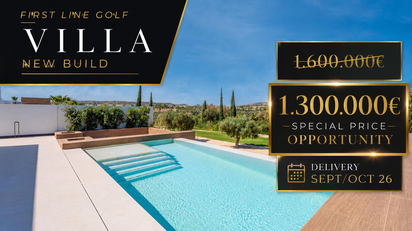 Uudiskohdevilla Aruba La Finca Golfin etulinjassa