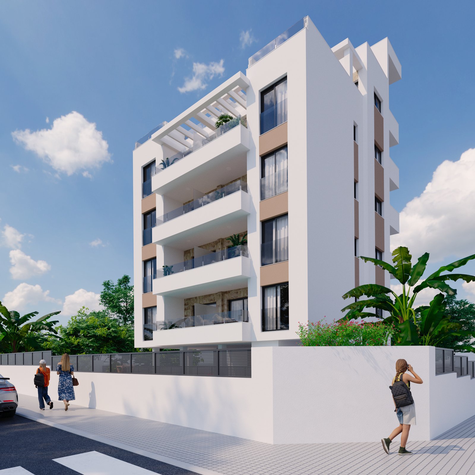 Jaunais dzīvoklis Torrevieja – privāta terase, kopēja baseins un autostāvvieta
