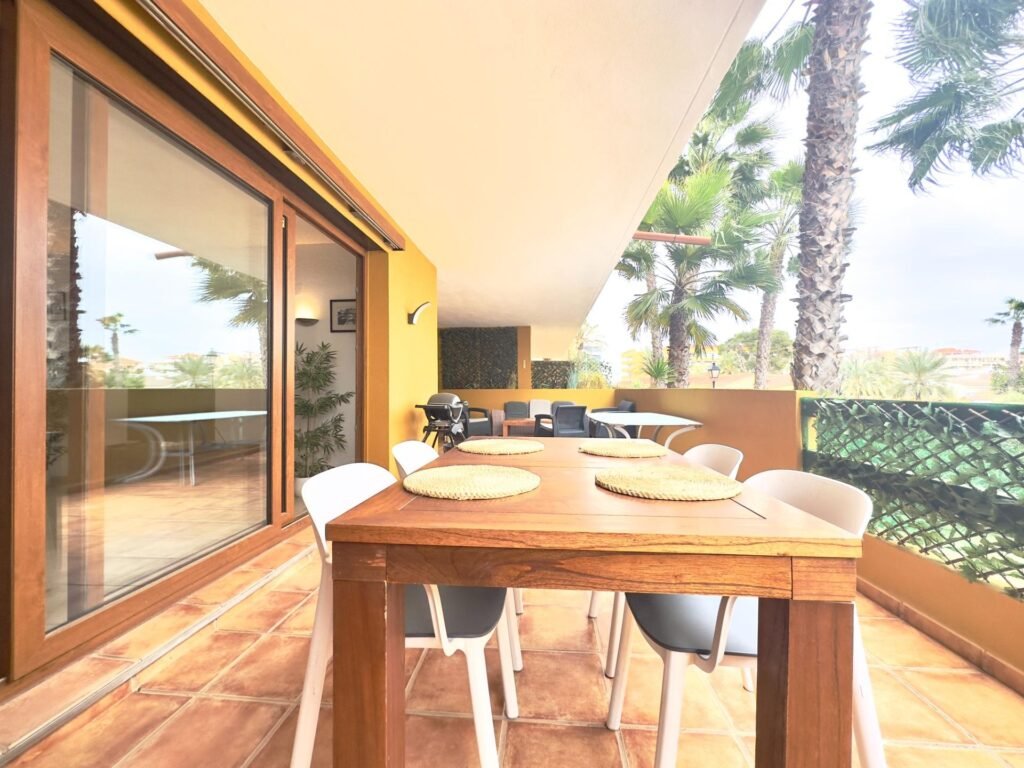 A spacious terrace at La Entrada, Punta Prima