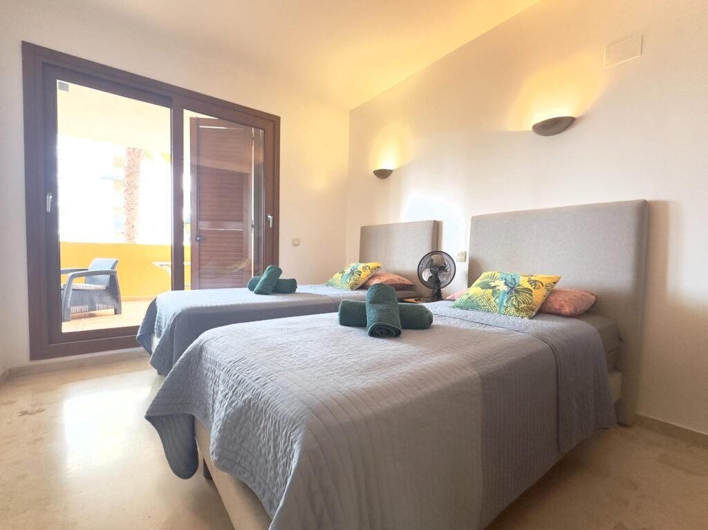 A spacious terrace at La Entrada, Punta Prima