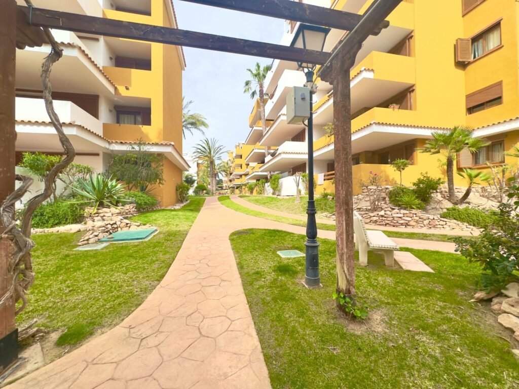 A spacious terrace at La Entrada, Punta Prima