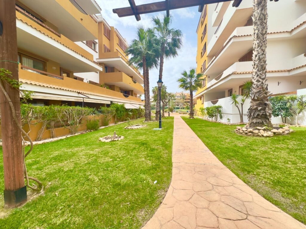 A spacious terrace at La Entrada, Punta Prima