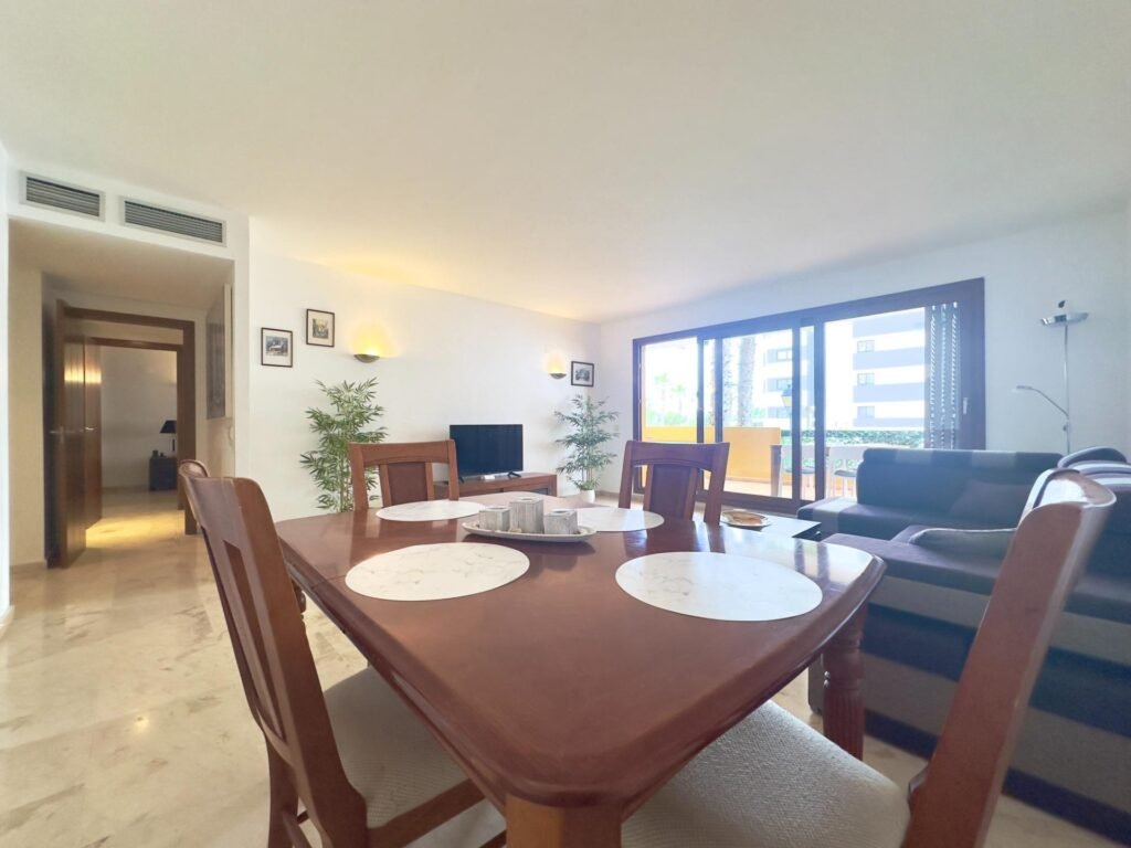 A spacious terrace at La Entrada, Punta Prima