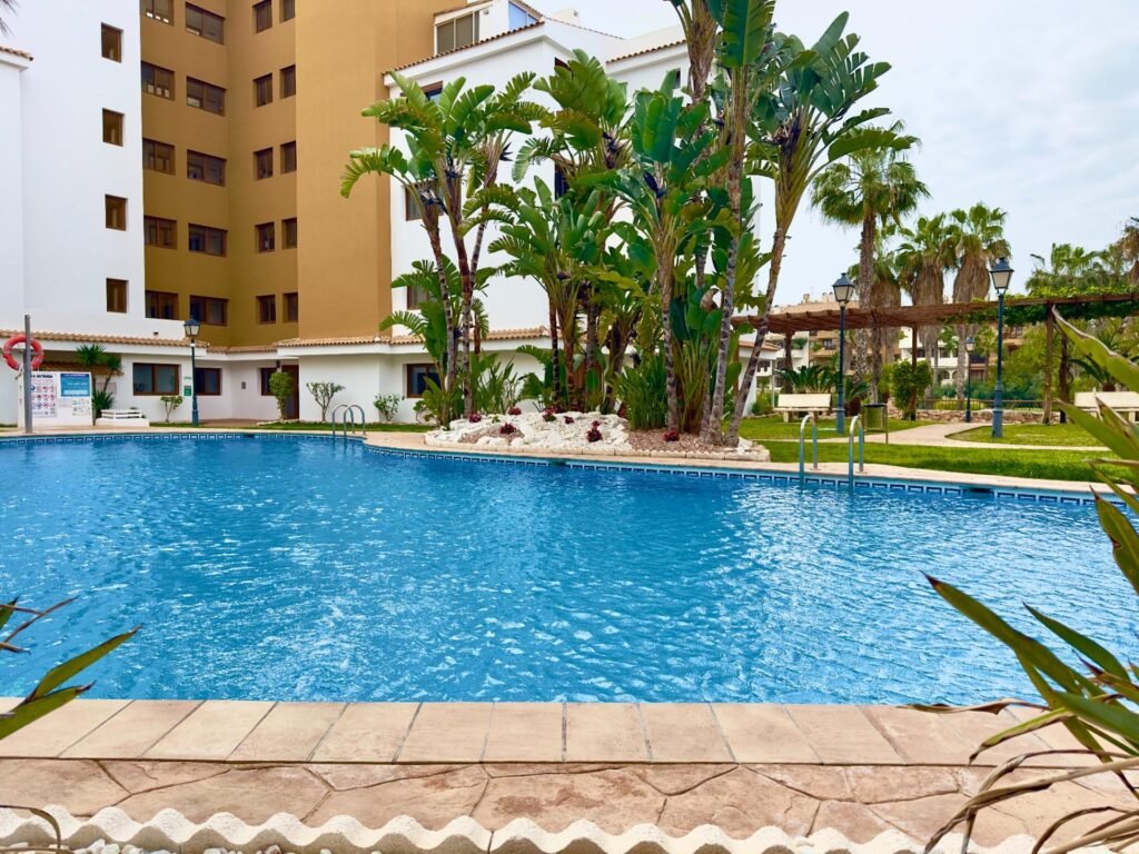 A spacious terrace at La Entrada, Punta Prima