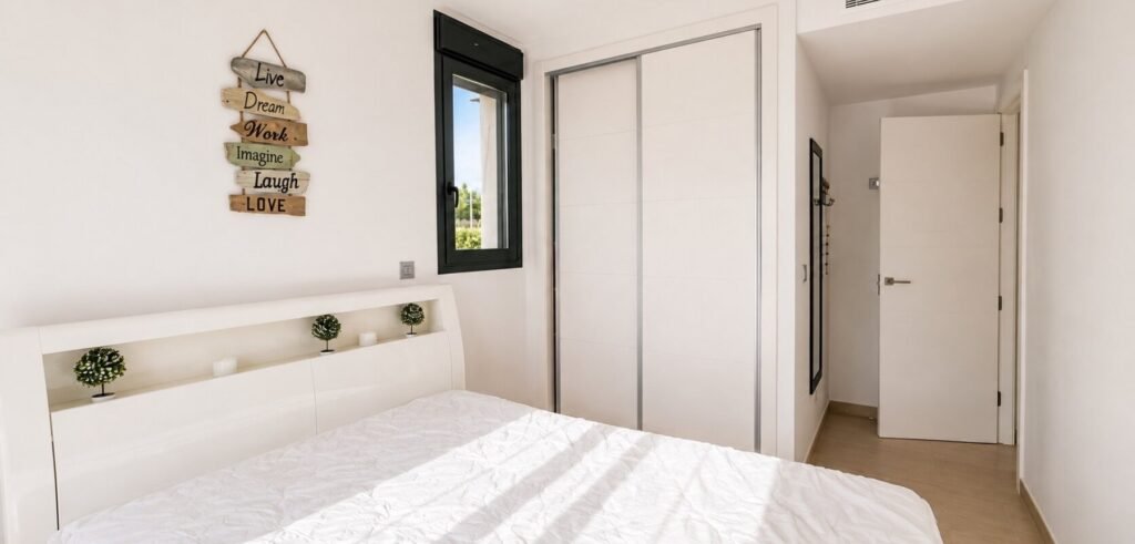 A garden home with solar panels in Punta Prima